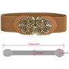 INSPIRE CHIC Knot Woven Metal Interlocking Buckle Elastic Waist Cinch Belt - 3 of 4