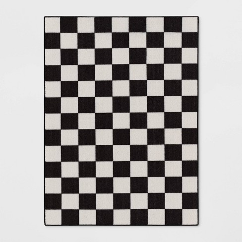 The Forsyth Checkerboard Rug - Big Checks in Off Black – FORSYTH