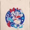 Women's - Disney - Minnie Daisy Americana Lightweight French Terry Wide Neck Long Sleeve Shirt - 2 of 4