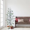 5ft Pre-Lit LED Artificial Christmas Twig Tree - Puleo: Indoor/Outdoor Decoration, Metal Base, 200 White Lights - image 2 of 3