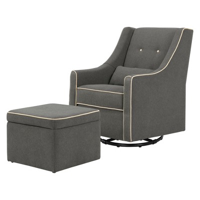 storkcraft bowback glider and ottoman set