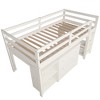 NicBex Twin Size Bunk Bed with Movable Desk Loft Bed Pine Bed Frame with Storage Cabinet, Shelf, Ladder and Guardrail, No Box Spring Required - 3 of 4