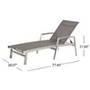 Aluminum 2-Pack Patio Chaise Lounges with Adjustable Mesh Seating, Outdoor Recliner Chair, Rust-Resistant Accent Chair -Christopher Knight Home - 3 of 4