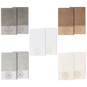 Linum Home Textiles 100% Turkish Cotton ALYSSA Embellished Towel Set - 1 of 3