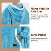 Catalonia Woman Oversized Blanket Hoodie Sweatshirt Cape, Fluffy Soft Fleece Casual Batwing Coat Pullover Blanket, Cozy Gift for Wife Women - 4 of 4