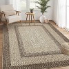 Modern Striped Washable Area Rug - Soft Low Pile Non-Slip Carpet for Living Room Bedroom Office Farmhouse Decor - 2 of 4
