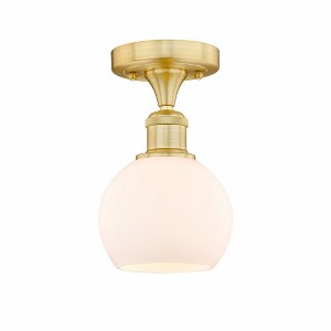 Athens - 1 Light Semi-Flush Mount In Industrial Style-8.88 Inches Tall and 6 Inches Wide - 1 of 1
