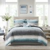 Stylish Stripe Cotton Comforter Set, All Season Home Textile fits Modern Bedroom Decor - 3 of 4