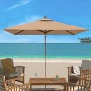 Velop 7.5 Ft Square Wooden Pulley Market Umbrella - PAT8409 - Safavieh - 2 of 3