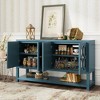 Whisen  Console Table with Mirrored Doors and Shelves - Antique Navy - 3 of 4