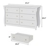 Jojoka 6/7-Drawer Dresser with Curved Legs and Rattan Accents, Freestanding Storage Cabinet for Bedroom, Living Room, Entryway, or Balcony - 2 of 4