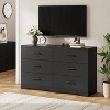 coucheta Chest of Drawers with 6 Drawers, Modern Drawer Dresser Durable Structure with Deep Drawers, Anti-Tipping Device for Home, Living Room - 4 of 4