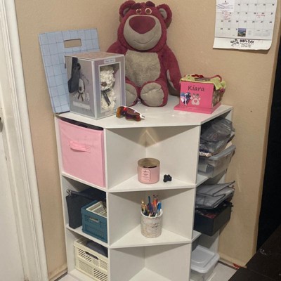 Corner Cube Bookshelf White - Room Essentials™