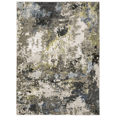 Oriental Weavers Caravan 502Z8 Grey/ Green Indoor Area Rug - 5'3" x 7'6"