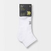 Women's Extended Size Cushioned 6pk Ankle Athletic Socks - All In Motion™ White 8-12 - image 2 of 3