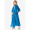 Jessica London Women's Plus Size Georgette Maxi Cape Sleeve Dress - 3 of 4