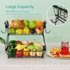 Aoibox 2-Tier Fruit Basket with Banana Hangers, Countertop Storage for Fruits, Vegetables, Bread, Snacks, and More - Sturdy Metal Wire Organizer - 2 of 4