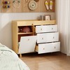 Famapy Baby Changing Table with Multi-Storage Drawers, Cabinet & Diaper Organizer,Safe Organized Nursery Station - 3 of 4