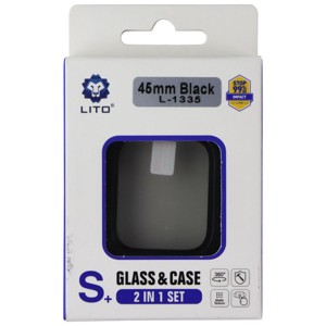 LITO S+ Glass & Rugged Case for Apple Watch Series 9/8/7 (45mm) - Black (L-1335) - 1 of 1