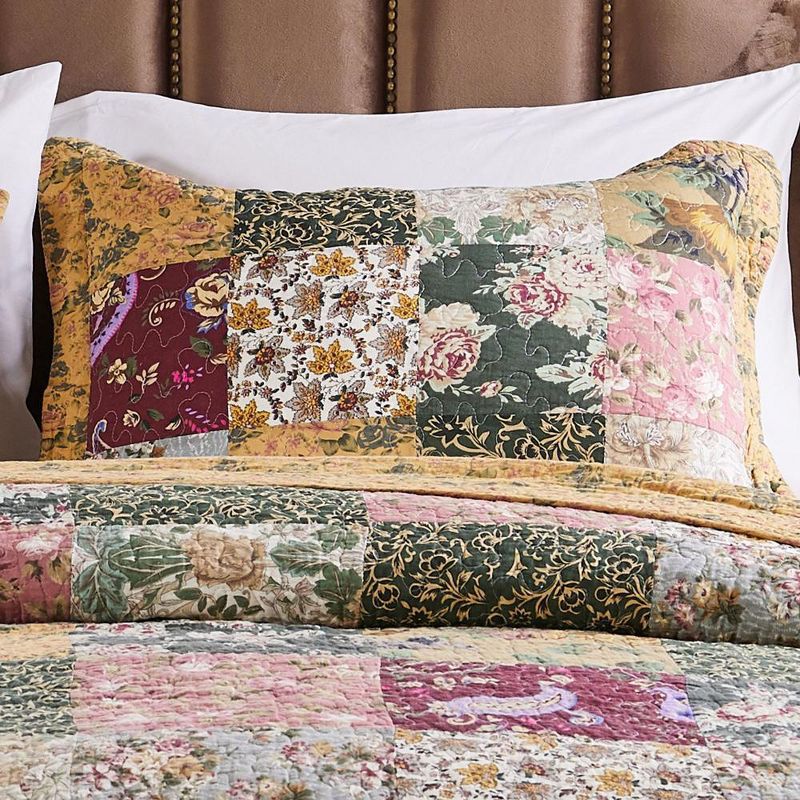 Antique Chic Reversible Pillow Sham King 20" x 36" Multicolor by Greenland Home Fashion, 1 of 6