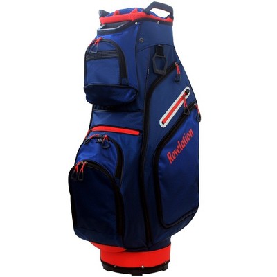 Revelation Golf "The General" Deluxe Cart Bag 14-way Top -Red / White / Blue