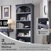 Arched Bookcase with 2 Adjustable Shelves, 76" Tall Bookshelves with Open Display Shelves for Living Room, Book Shelf, Dark Gray - 2 of 4