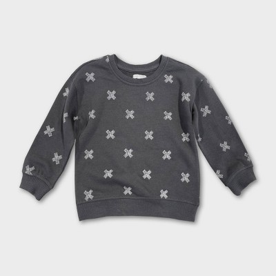 Grayson Mini Toddler Boys' French Terry Pullover Sweatshirt - Gray 12M