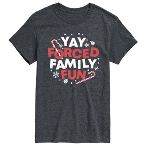 Men's - Instant Message - Yay Forced Family Fun Short Sleeve Graphic T-Shirt - 1 of 4