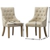 NicBex Dining Chairs Set of 2 Upholstered Chair Tufted Solid Wood Wingback Hostess Chairs with Nail Heads Suitable for Kitchen - 4 of 4
