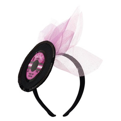 Adult 50s Record Headband Accessory Halloween Costume