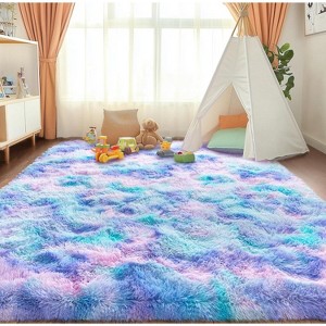 5x7 Area Rugs for Bedroom, Soft Fluffy Shaggy Rug for Living Room Kids Room Home Decor - 1 of 4