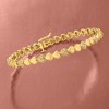 Ross-Simons 0.25 ct. t.w. Pave Diamond Heart Bracelet in 18kt Gold Over Sterling - 4 of 4