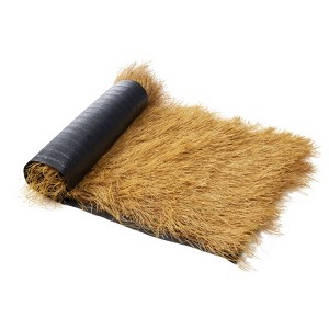 VEVOR Artificial Thatch Grass Roof, 1.6 x 19.7 ft Tiki Bar Hut Thatch Roofing Roll, Waterproof & Fire-Resistant, Yellow&Black - 1 of 4