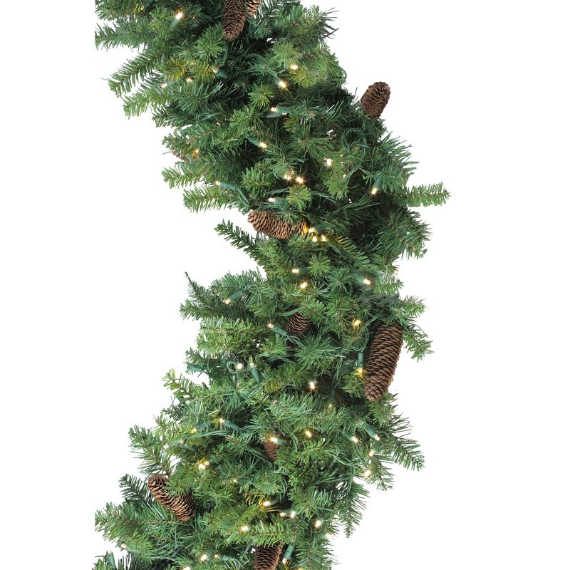 Northlight Pre-Lit  Pine Artificial Christmas Wreath, 72-Inch, Warm White LED Lights, 2 of 4