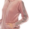 Women's 2-Piece Velour with Faux Leather Stripe - White Mark - 4 of 4