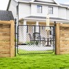 Outsunny Garden Gate Chain Link Fence Gate, Galvanized Steel Garden Door for Yard Entrance Way - 2 of 4