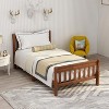 Twin Size Platform Bed Frame with Headboard, Wood Twin Platform Bed Frame for Bedroom - 2 of 4