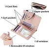 Multi - Function Leather Wallet with 9 Card Slots, Zipper Pocket and ID Windows - 2 of 4