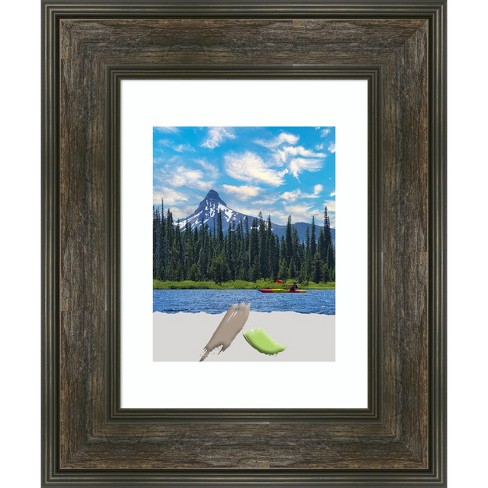 Amanti Art Rail Rustic Char Picture Frame : Target