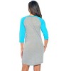 Just Love Sleep Dress for Women - Baseball Sleeve Sleeping Dorm Shirt - Ladies Nightshirt - Nightgown Sleepwear - 2 of 2