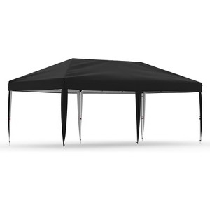 10X10FT Pop Up Canopy, Easy Up Canopy for Parties, Adjustable Heights, Portable Gazebo with Wheeled Bag, Ideal for Beach, Patio, Garden, Deck - 1 of 1