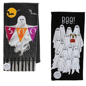 Kay Dee Designs 26.0 Inch Ghost And Paws Kitchen Towel Set Halloween Hand Towel Set , (2PC) - 1 of 3
