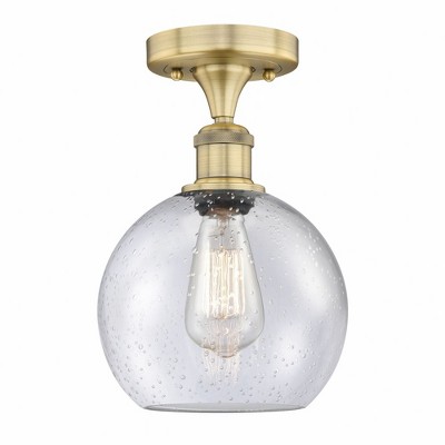 Athens - 1 Light Semi-Flush Mount In Industrial Style-10.75 Inches Tall and 8 Inches Wide