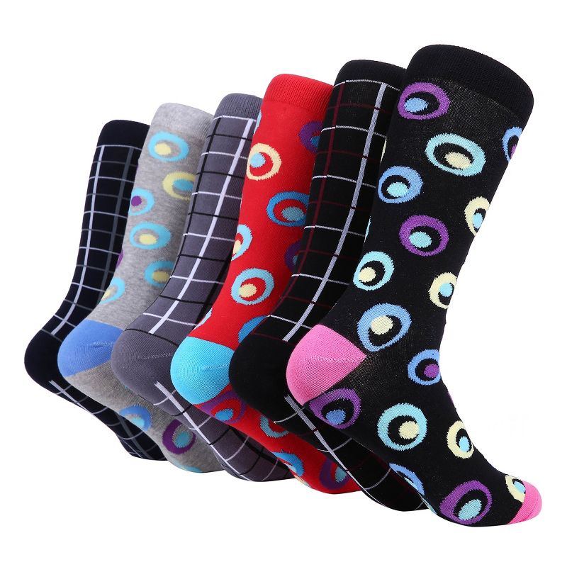 Mio Marino - Men's Snazzy Collection Dress Socks 6 Pack, 4 of 5