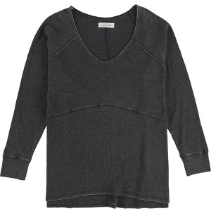 Lucky Brand Womens Floral Print Basic T-Shirt, Black, X-Large - 1 of 2