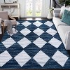 Whashable Runner Rugs for Hallway Runner Washable Kitchen Rugs Non Slip Modern Checkered Carpet Farmhouse Soft Contemporary Low Pile Carpet - 3 of 4