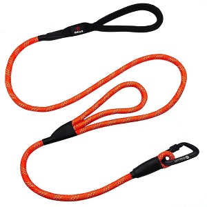 Enthusiast Gear Double Handle Rope Dog Leash with Locking Carabiner for Traffic Training Large and Medium Breeds (6' Foot) - 1 of 4