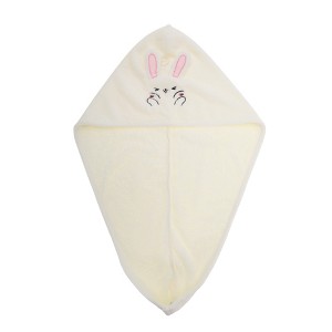 Unique Bargains Water-absorbent Rabbit Ears Hair Towel 1 Pc - 1 of 4