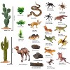 TEMI 32-Piece Desert Animal Figures Set with Trees and Cactus, Diorama Kit with Camel and Fox for Projects and Party Decor - 4 of 4