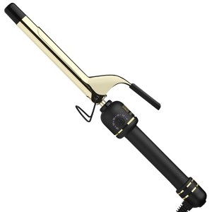 HOT TOOLS 24K Gold Extended Barrel Spring Curling Iron 3/4" with Clamp for Beautiful Defined Curls - 1 of 4